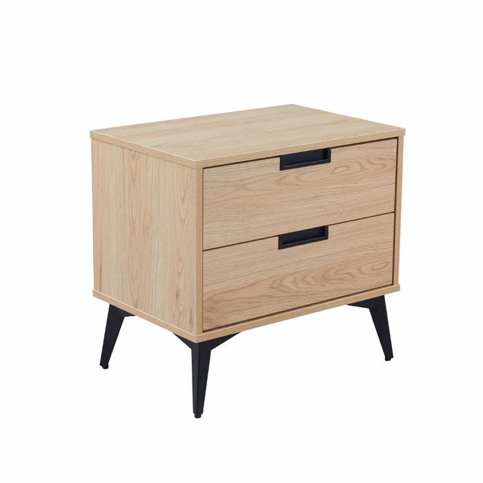 Liberta - Maison NEON Κομοδίνο Φυσικό με 2 Συρτάρια 58x39x55cm 09-2155 Liberta - Maison NEON Komodino Fusiko me 2 Surtaria 58x39x55cm 09-2155