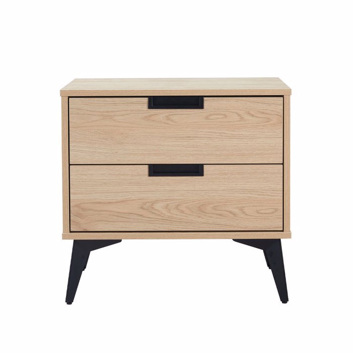 Liberta - Maison NEON Κομοδίνο Φυσικό με 2 Συρτάρια 58x39x55cm 09-2155 Liberta - Maison NEON Komodino Fusiko me 2 Surtaria 58x39x55cm 09-2155