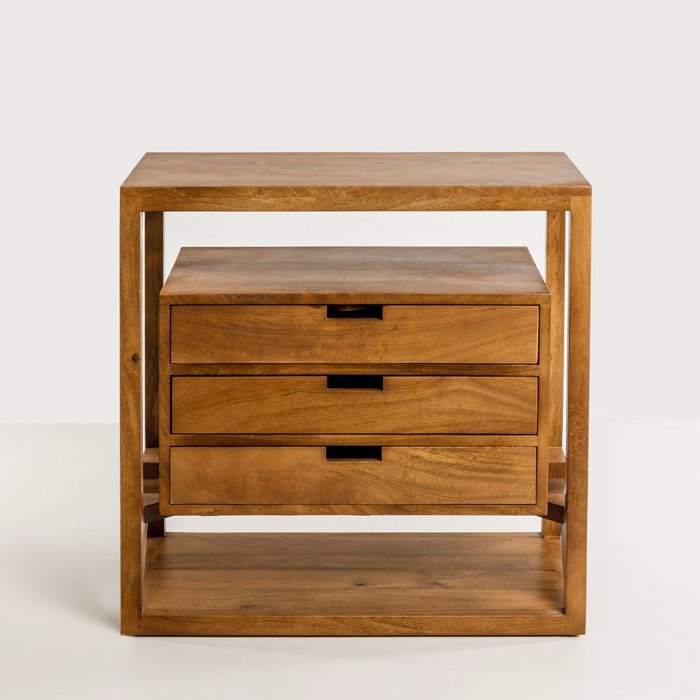 Liberta - Maison ELIS Komodino Fusiko me 3 Surtaria 65x38x65cm 09-2156