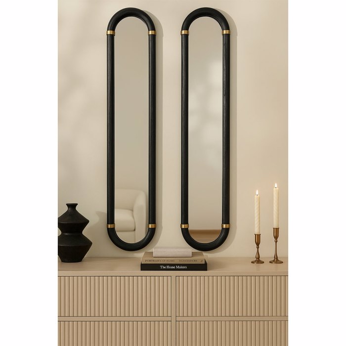 Liberta - Maison COLOMBO Set ton 2 Kathreptis Mavros/Xrusos 31x4x130cm 11-0623