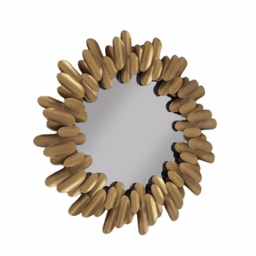Liberta - Maison THORN Καθρέπτης Χρυσός Μεταλλικό 82x4.5x82cm 11-0698