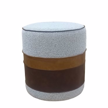 Liberta - Maison CONNECT Σκαμπό Beige/Tabac Φ40x43cm 16-0699