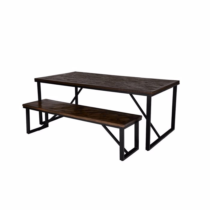 Liberta - Maison MAIANDROS Παγκάκι Καφέ Σκούρο 170x45x45cm 16-0713 Liberta - Maison MAIANDROS Paggaki Kafe Skouro 170x45x45cm 16-0713