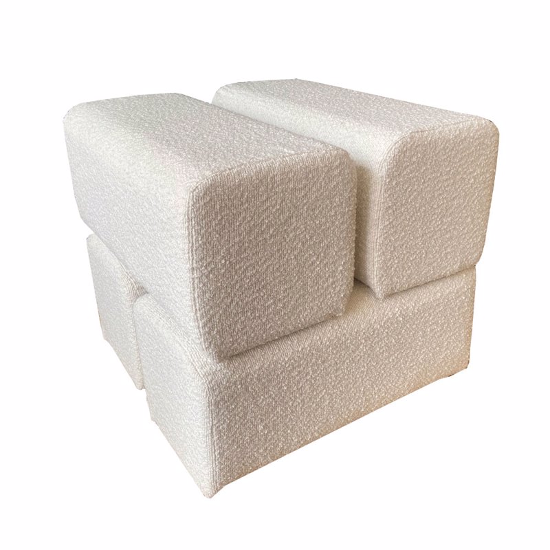 Έπιπλα σαλονιού agiovlasitishome - ΣΗΜΑΝΤΙΚΟ: Σε περίπτωση διαφοράς τιμής από το κατάστημα ισχύει παντα και μόνο η τιμή του καταστήματος Liberta - Maison CHEVAL Σκαμπό Λευκό 45x45x42cm 16-0725