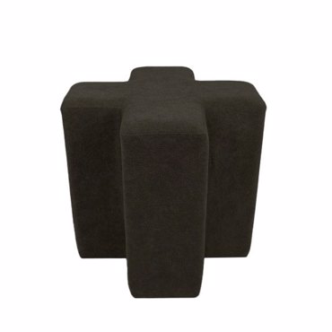 Liberta - Maison TRILIZA Σκαμπό Γκρι Σκούρο 43x43x42cm 16-0830