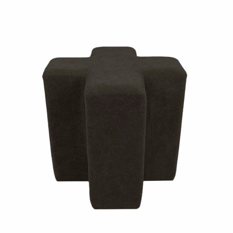 Liberta - Maison TRILIZA Σκαμπό Γκρι Σκούρο 43x43x42cm 