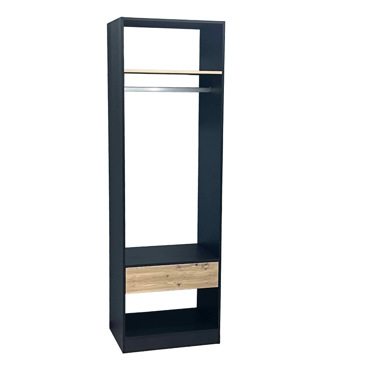 Liberta - Maison SYSTEM Ντουλάπα Μαύρη/Sonoma 90x50x180cm 18-0026