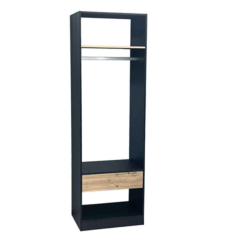 Έπιπλα Κρεβατοκάμαρας Agiovlasitishome - ΣΗΜΑΝΤΙΚΟ: Σε περίπτωση διαφοράς τιμής από το κατάστημα ισχύει παντα και μόνο η τιμή του καταστήματος Liberta - Maison SYSTEM Ντουλάπα Μαύρη/Sonoma 90x50x180