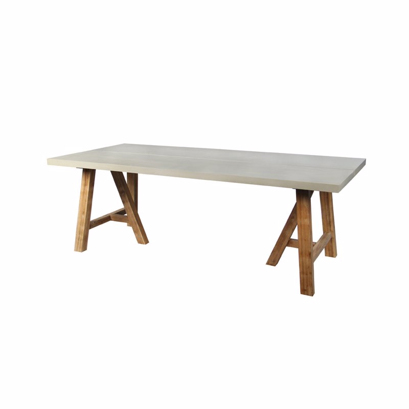 Liberta -Maison ERESOS Τραπέζι Cement Ανοιχτό 200x100x7
