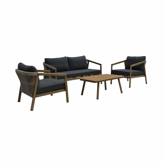 Liberta - Maison MADERA Set Saloniou Exoterikou Xorou Fusiko/Ggri 22-0291