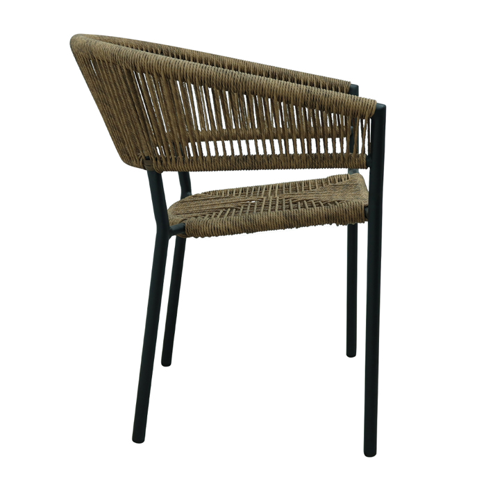 Liberta - Maison BREEZE Καρέκλα Μαύρη/Καρυδί 56x60x78cm 22-0296 Liberta - Maison BREEZE Karekla Mavri/Karudi 56x60x78cm 22-0296