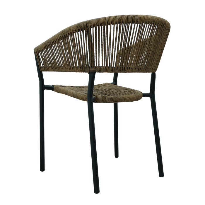 Liberta - Maison BREEZE Καρέκλα Μαύρη/Καρυδί 56x60x78cm 22-0296 Liberta - Maison BREEZE Karekla Mavri/Karudi 56x60x78cm 22-0296