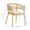 Liberta - Maison SURABAYA Karekla Fusiki me Lefko Maxilari 59x56x77.5cm 22-0299