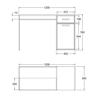 Liberta-Maison Student Gafeio 1PORTA 1SuRTARI Lefko Fusiko 120x50x76cm 24-0682