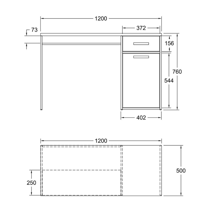 Liberta-Maison Student Gafeio 1PORTA 1SuRTARI Fusiko 120x50x76cm 24-0689