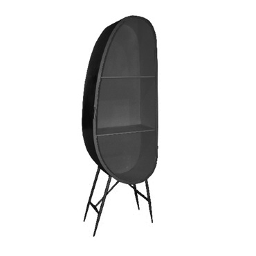 Liberta - Maison UOVO Βιβλιοθήκη Μαύρη 68x38.8x201.5cm 24-0736