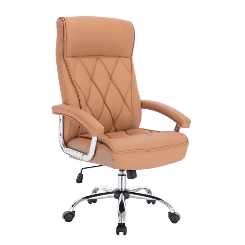 Liberta - Maison COMFY Καρέκλα Γραφείου Camel/Χρώμιο 66