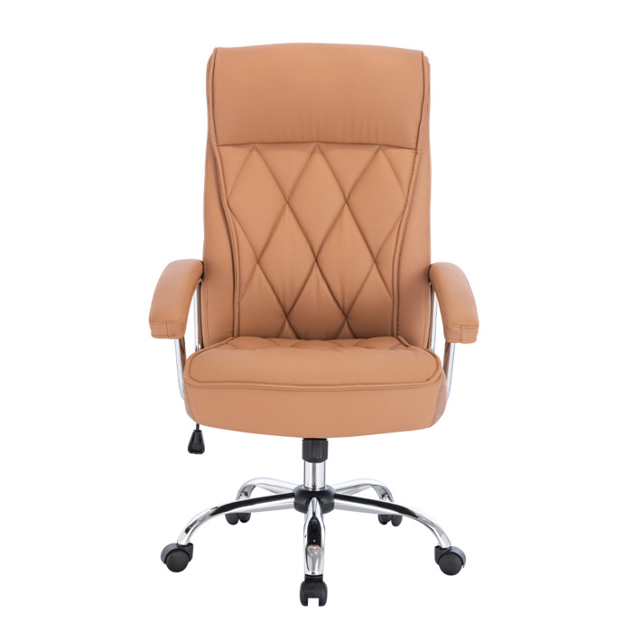Liberta - Maison COMFY Καρέκλα Γραφείου Camel/Χρώμιο 66.5x67.5x120cm 25-0736 Liberta - Maison COMFY Karekla Gafeiou Camel/Xromio 66.5x67.5x120cm 25-0736