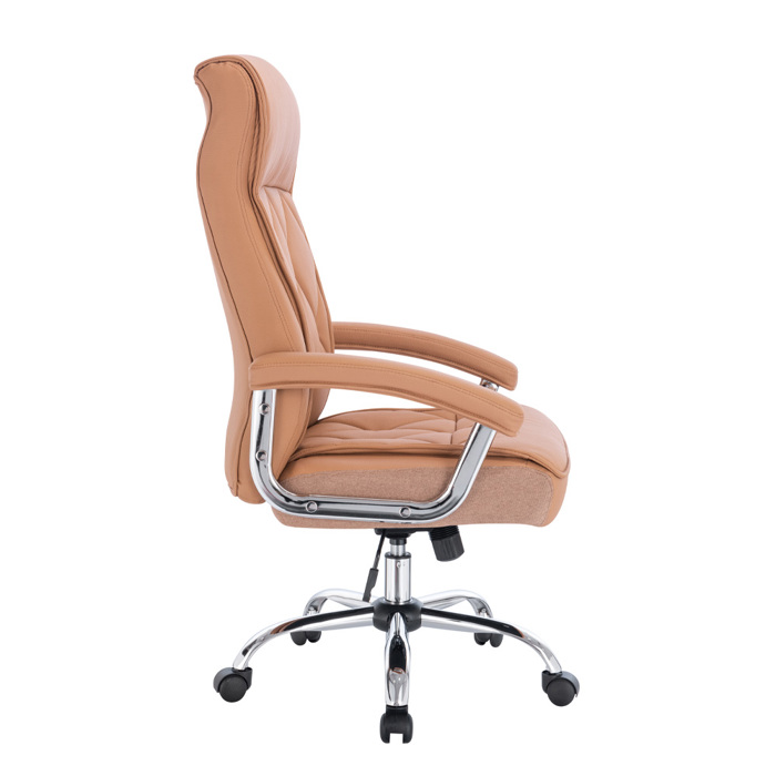 Liberta - Maison COMFY Καρέκλα Γραφείου Camel/Χρώμιο 66.5x67.5x120cm 25-0736 Liberta - Maison COMFY Karekla Gafeiou Camel/Xromio 66.5x67.5x120cm 25-0736