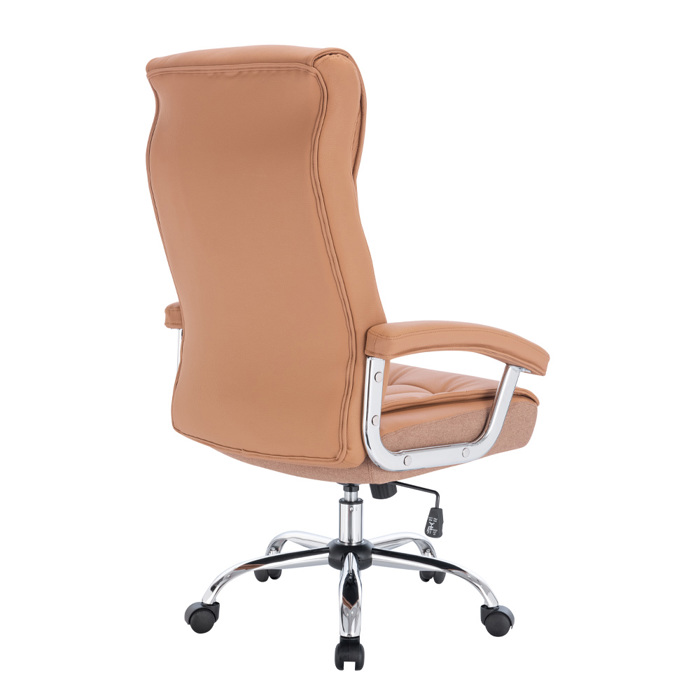 Liberta - Maison COMFY Καρέκλα Γραφείου Camel/Χρώμιο 66.5x67.5x120cm 25-0736 Liberta - Maison COMFY Karekla Gafeiou Camel/Xromio 66.5x67.5x120cm 25-0736
