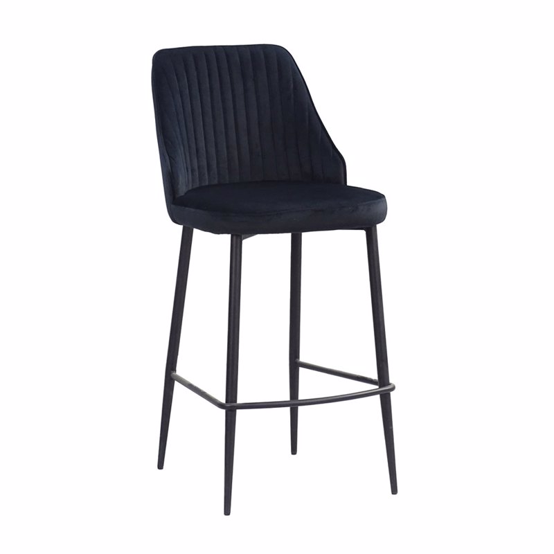 Έπιπλα σαλονιού agiovlasitishome - ΣΗΜΑΝΤΙΚΟ: Σε περίπτωση διαφοράς τιμής από το κατάστημα ισχύει παντα και μόνο η τιμή του καταστήματος Liberta - Maison KING Σκαμπό Bar Μαύρο 44x53x95cm 26-00