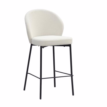 Liberta - Maison LUNE Σκαμπό Bar Λευκό 48x53.5x95.5cm 26-0058