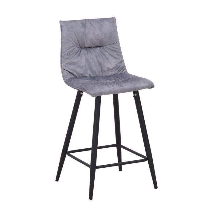 Liberta - Maison LINEA Σκαμπό Bar Γκρι-Silver 42x51x84cm 26-0074 Liberta - Maison LINEA Skampo Bar Ggri-Silver 42x51x84cm 26-0074
