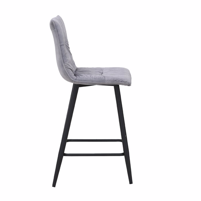 Liberta - Maison LINEA Σκαμπό Bar Γκρι-Silver 42x51x84cm 26-0074 Liberta - Maison LINEA Skampo Bar Ggri-Silver 42x51x84cm 26-0074