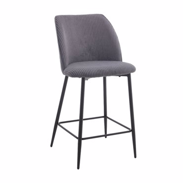 Liberta - Maison MUSE Σκαμπό Bar Γκρι 50x54x98cm 26-0082