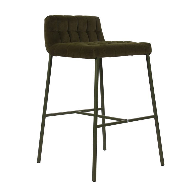 Liberta-Maison Merlo Σκαμπό Bar Λαδί 49x50x88cm 26-0105