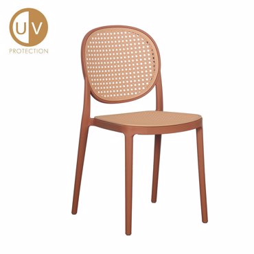 Liberta - Maison RATTI Καρέκλα Terracotta/Φυσική 41.6x53x84cm 27-0224