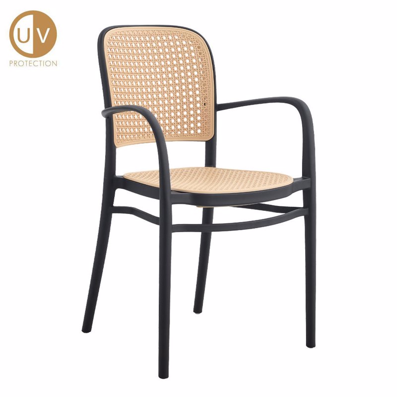 Liberta - Maison VIENNA Πολυθρόνα Μαύρη/Φυσική 55x53x85