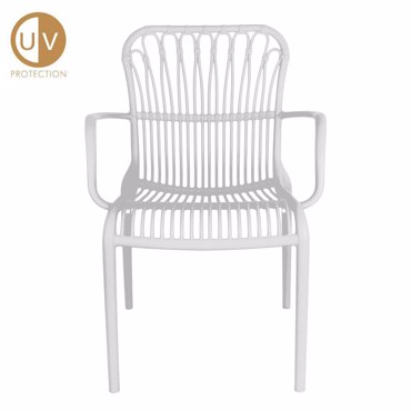 Liberta - Maison JAKARTA Πολυθρόνα Λευκή 61x65x87cm 27-0255