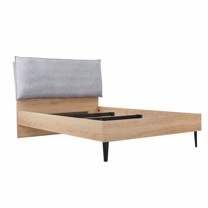 Liberta - Maison NEON Κρεβάτι Γκρι/Φυσικό (για Στρώμα 120x200cm) 127x210x101cm 40-0019 Liberta - Maison NEON Krebati Ggri/Fusiko (ga Stroma 120x200cm) 127x210x101cm 40-0019