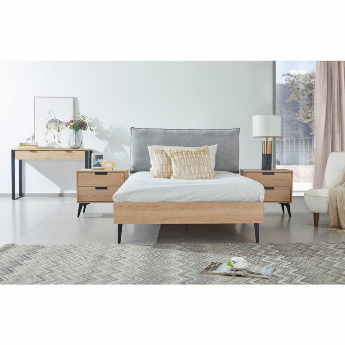 Liberta - Maison NEON Κρεβάτι Γκρι/Φυσικό (για Στρώμα 120x200cm) 127x210x101cm 40-0019 Liberta - Maison NEON Krebati Ggri/Fusiko (ga Stroma 120x200cm) 127x210x101cm 40-0019