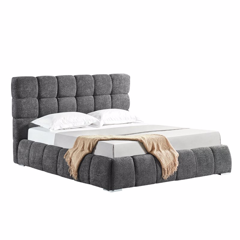 Έπιπλα Κρεβατοκάμαρας Agiovlasitishome - ΣΗΜΑΝΤΙΚΟ: Σε περίπτωση διαφοράς τιμής από το κατάστημα ισχύει παντα και μόνο η τιμή του καταστήματος Liberta - Maison PUFFY Κρεβάτι Γκρι 228x188x120cm (για