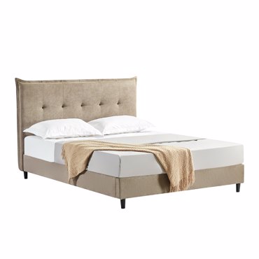 Liberta - Maison LIFE Κρεβάτι Beige 215x171x115cm (Για Στρώμα 160x200cm) 40-0041