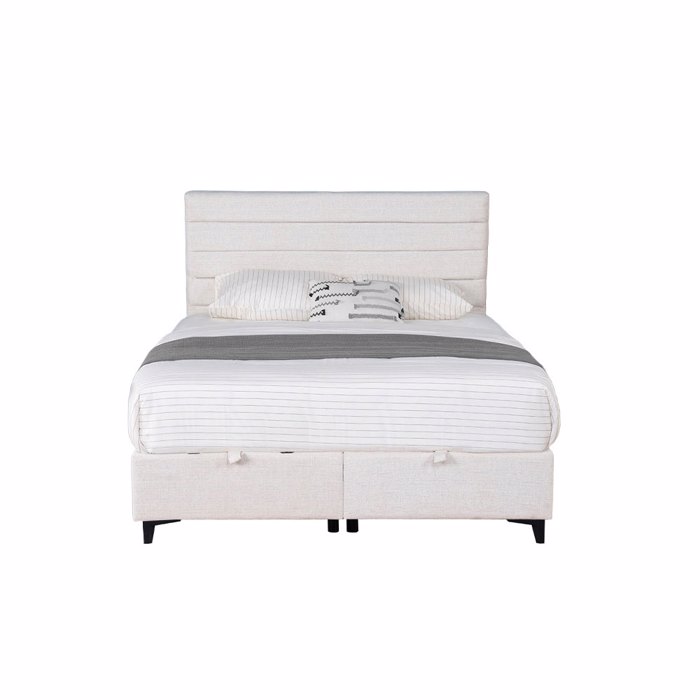 Liberta - Maison UTOPIA Krebati me Apothikeftiko Xoro kai Stroma White Smooth 06-900 207x160x115cm 40-0055