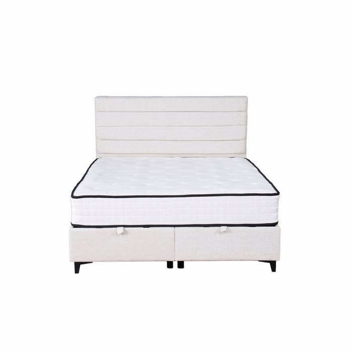 Liberta - Maison UTOPIA Krebati me Apothikeftiko Xoro kai Stroma White Smooth 06-900 207x160x115cm 40-0055