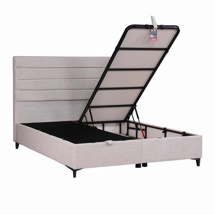 Liberta - Maison UTOPIA Krebati me Apothikeftiko Xoro kai Stroma White Smooth 06-900 207x160x115cm 40-0055