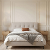 Liberta-Maison Button Krebati (ga Stroma 160x200cm) Beige 184x217x113cm 40-0082
