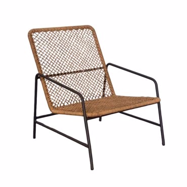 Liberta-Maison Hola Πολυθρόνα Καρυδί Μαύρο 65x77x80cm 51-0028