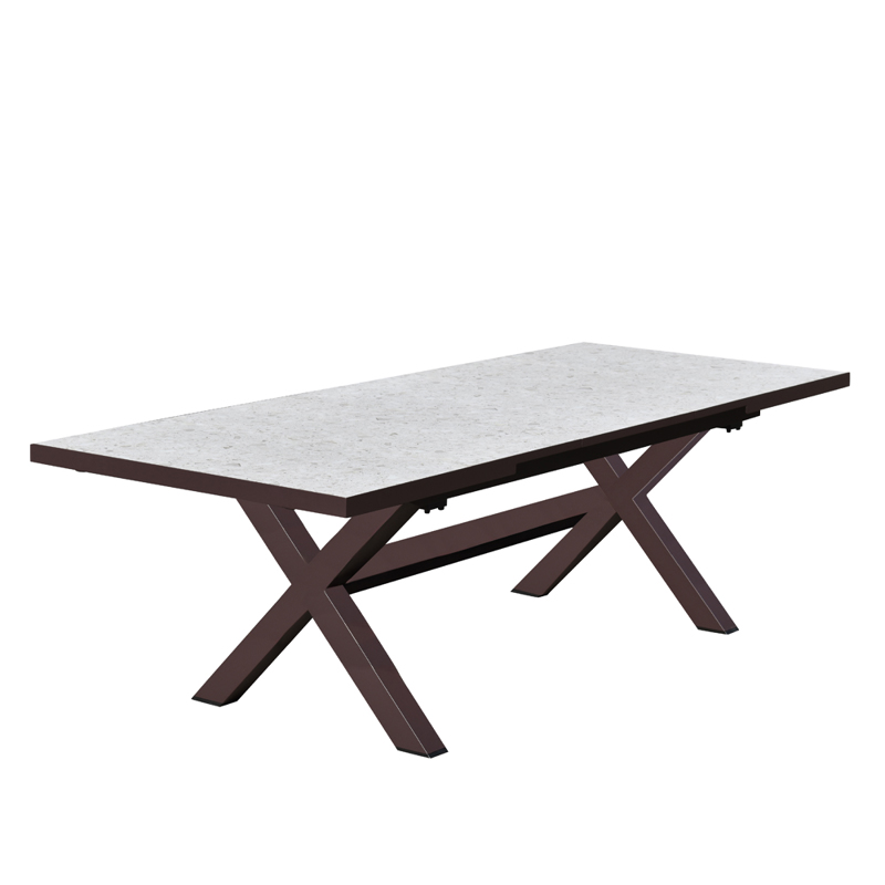 Liberta - Maison SORPRESA Τραπέζι Επεκτεινόμενο Terrazzo/Καφέ Σκούρο 202x101x77cm 52-0030