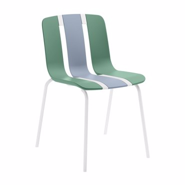 Liberta - Maison ART Καρέκλα Πράσινη/Μπλε 52x44x80cm 53-0051