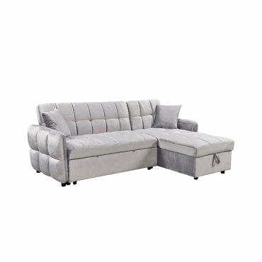 Liberta - Maison CROSSOVER Καναπές Κρεβάτι με Αναστρέψιμη Γωνία Γκρι Ανοιχτό 213x145x83cm 70-0349