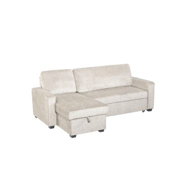 Liberta - Maison TRESOR Καναπές Κρεβάτι με Αναστρέψιμη Γωνία Off White 223x145x91cm 70-0452