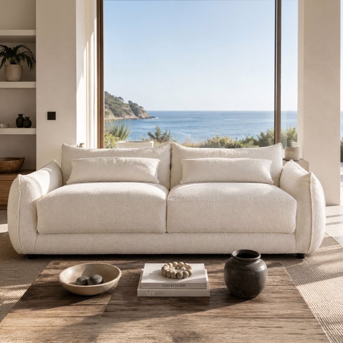 Liberta-Maison Doha Kanapes 3ThESIOS Bez 227x94x73cm 70-0475