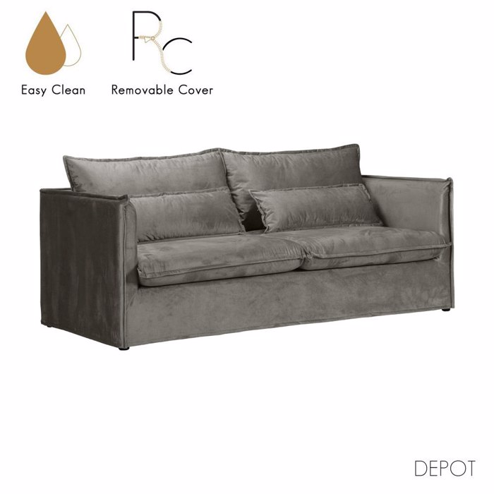 Liberta - Maison ONE ONLY Trithesios Kanapes Ggri me Aposuromeno Kalumma 209x90x87cm 71-0023