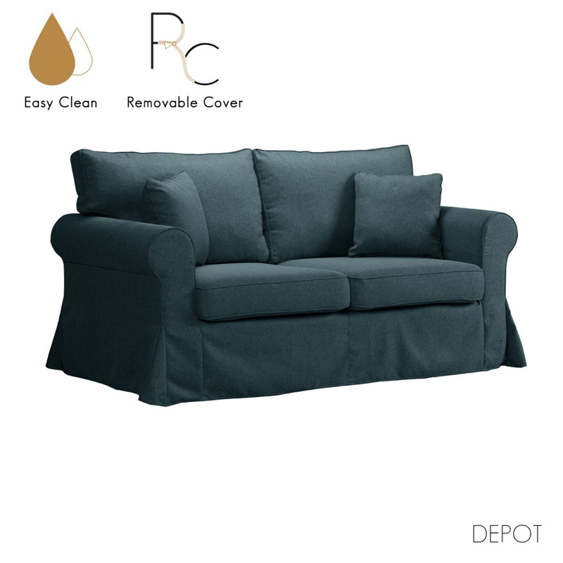 Έπιπλα σαλονιού agiovlasitishome - ΣΗΜΑΝΤΙΚΟ: Σε περίπτωση διαφοράς τιμής από το κατάστημα ισχύει παντα και μόνο η τιμή του καταστήματος Liberta - Maison ASHLEY Διθέσιος Καναπές Μπλε με Αποσυρ