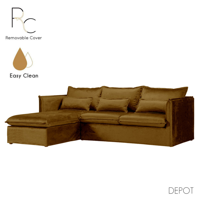 Liberta - Maison ONE ONLY Kanapes Xrusos me Aristeri Gnia 258x180x90cm 71-0071
